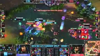 COL vs DIG   2014 NA LCS Summer W1D1 Sound