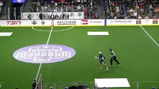 Stephen Keogh of the New York Riptide scores vs. the Toronto Rock NLL at Place Bell, Laval 2/16/24