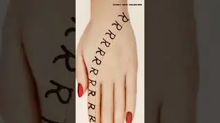R Alphabet Easy Simple Mehndi Design 😍&hearts;️#mehndi #shortvideo #youtubeshorts #viral #ytshorts #henna