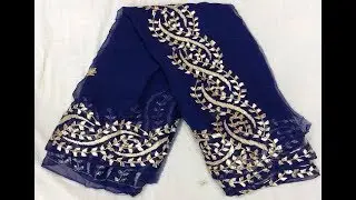 Plain Chiffon Gota Patti Work Sarees || Latest Collection fashion Gota Chunri Sarees