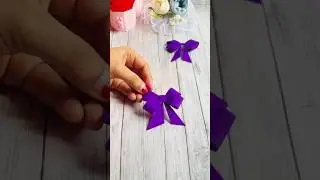 DIY Paper Bow 🎀 | cute bow making | #shorts #diybow #papercraft #cutebows #royalcraft