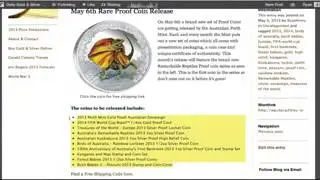 Rare Silver & Gold Proof Coin Release TODAY Economic Focus 2013 - 2014