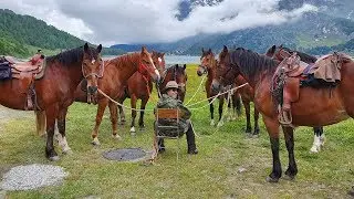 Wanderreiten in San Jon, Scuol, Schweiz