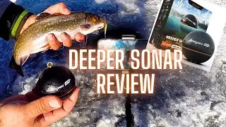 Deeper Pro Plus Review and How To Ice Fishing Brook Trout