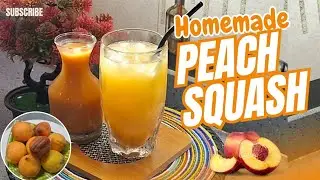 🍑 वायरल पीच स्क्वाश रेसिपी || Homemade Peach Squash Recipe || Healthy peach Squash Recipe
