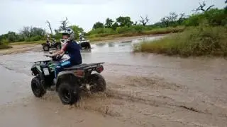 ATV Mudding at Hidden Falls after rain. Brute Force 300.