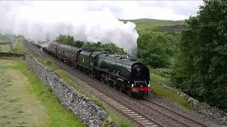 46233 Duchess of Sutherland Cumbrian Mountain Express 18 July 2015 Helwith Bridge Farington Curve Jn