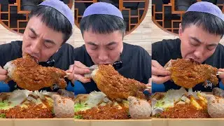 Beef Bone| Lamb Leg| pork belly| Water Steak| #mukbang #chinesefood 
