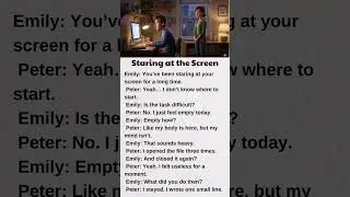 Daily English A1&ndash;A2 | I Stared at My Screen and Did Nothing