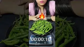 10 SECOND SPICY MIRCHI EATING CHALLENGE😱EAT & WIN 500/- CASH PRIZE 🔥🤑 #shorts #spicy #eating