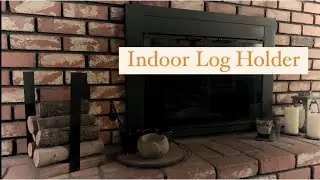 Indoor firewood storage idea / DIY /Black metals with 2&times;8 wood / Fireplace accessories