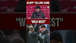 Klopp reacts to receiving yellow card. #LFC