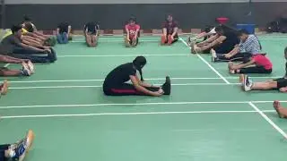 Warmup and stretching at Sba &hellip;.#siwan #Badminton #fitness #goodhealth
