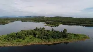 300ft above North Pine Dam 4K footage