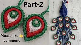 macrame cute peacock feather /how to make macrame peacock/#macrame/#shorts/#short/#yt/#ytshorts/#diy