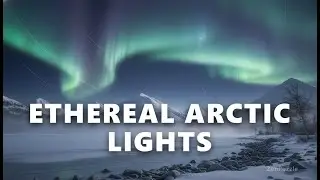 Radiant Aurora Over Serene Mountain Lake