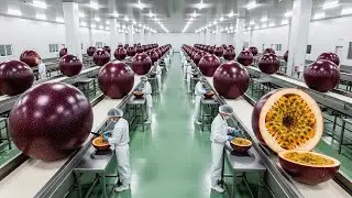 Inside a Modern Passion Fruit Factory: From Raw Fruit to Concentrated Juice Pulp (Full Process)