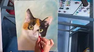 Pasteltekening kat Becky
