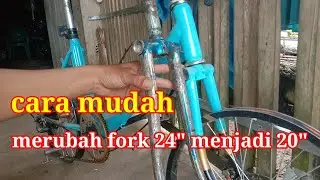 cara merubah fork depan sepeda minion ukuran 24 menjadi 20