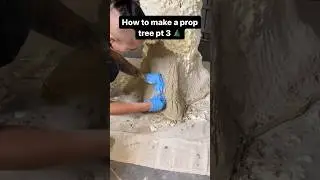 Making a prop tree pt 3 🌲#tree #concrete #diy #maker #sculpture #bts #prop