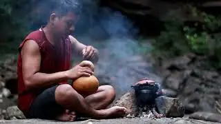 Life in jungle - Cooking Javanese potatoes for Food in forest | Survival Time
