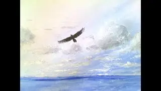 Ocean Bird : Acrylic Painting : Learning how to paint clouds