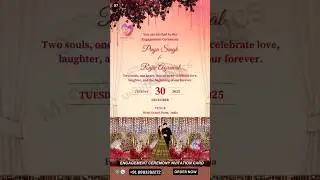 Engagement ceremony Invitation Card Template | 100/- | Mishita Graphics #engagement #invitations