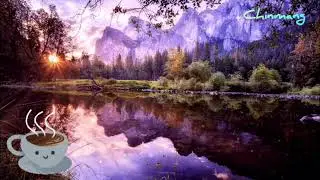 Cold morning coffee time with relaxing music