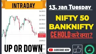 NIFTY & BANKNIFTY Analysis &ndash; 13 Jan Tuesday | Support Resistance & Trend,#nse #nifty #tuesdaymarket
