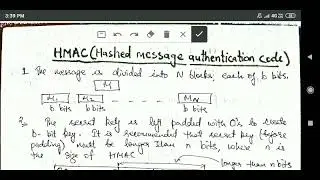 Network Security and Cryptography:Hashed  Message Authentication Code(HMAC)