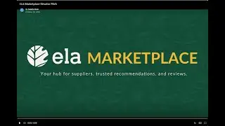 ELA Marketplace Elevator Pitch YouTube Landscape 16 9