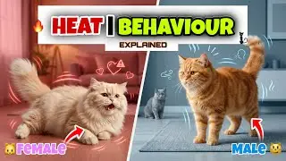 Cat Heat Symptoms & Behaviour🐾 | Female vs Male Cat Heat Explained in Hindi 👍🏽| Best Solution ✅