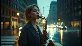 Urban Rain & Saxophone: Soothing Background Music for Concentration