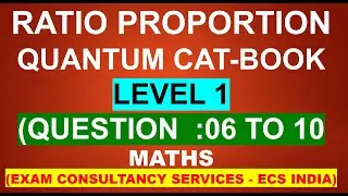 Quantum CAT :  Percentage LEVEL-1 ( Q No. 6 to 10)