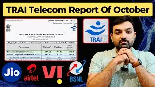 TRAI Telecom Report Of October - Good News For Bsnl & Bad News For Vi Users #telecomnews #trai
