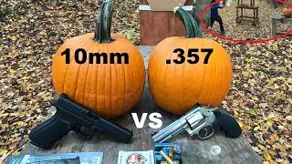 10mm VS .357 Mag VS PUMPKINS