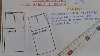 Trazado falda basica_A Escala
