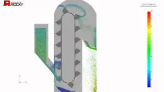 DEM simulation of bucket elevator BKBE315 40 fps
