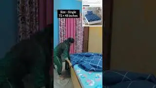 Unboxing Elastic Fitted Bedsheet from Amazon #amazon #elastic #bedsheet #singlebed #glacecotton