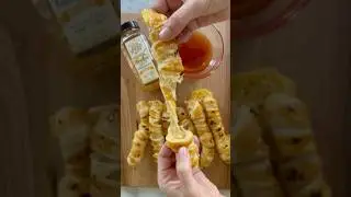 Puff Pastry Wrapped Gouda Cheese Sticks with Hot Honey Sriracha Dipping Sauce - Happy Bake Day