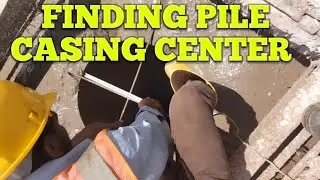 Finding Pile Casing Center and Checking with Total Station 😍 #heavycivil #piles #pilefoundation