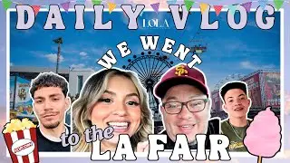 FAMILY VLOG // WE WENT TO THE LA COUNTY FAIR! 🌴🎡 GRWM, OOTD, FOOD, GAMES, FUN!
