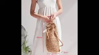Handmade Summer Straw Backpack | 