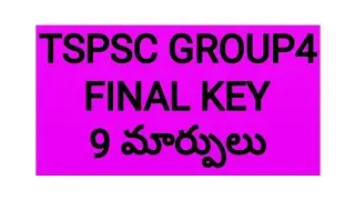 Tspsc GROUP 4 FINAL KEY