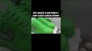 OFF-WHITE X AIR FORCE 1 LOW &lsquo;LIGHT GREEN SPARK&rsquo; #shorts #sneakers