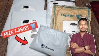 Groww Free Tshirt Unboxing, Trell Loot Unboxing, Etc.