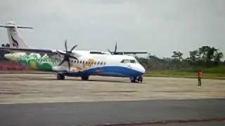 Atr 72 PBair ( Bangkok air) start engines in Buriram