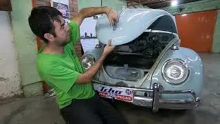 Fechadura do Capô do Fusca.  Alinhamento do Capô parte 2.