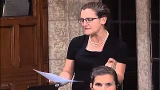 MP Chrystia Freeland on GDP Drop