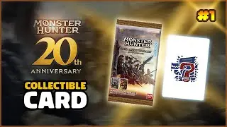 Opening Monster hunter 20th Anniversary edition Collectible wafer card !!! 